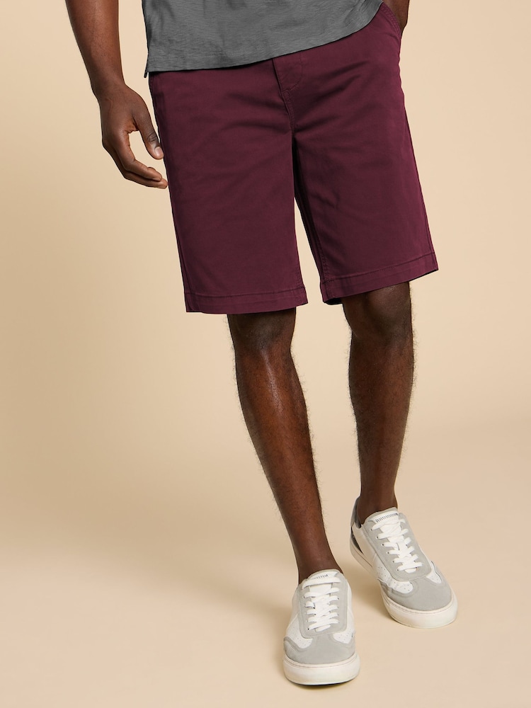 White Stuff Purple Sutton Organic Chino Shorts - Image 1 of 7