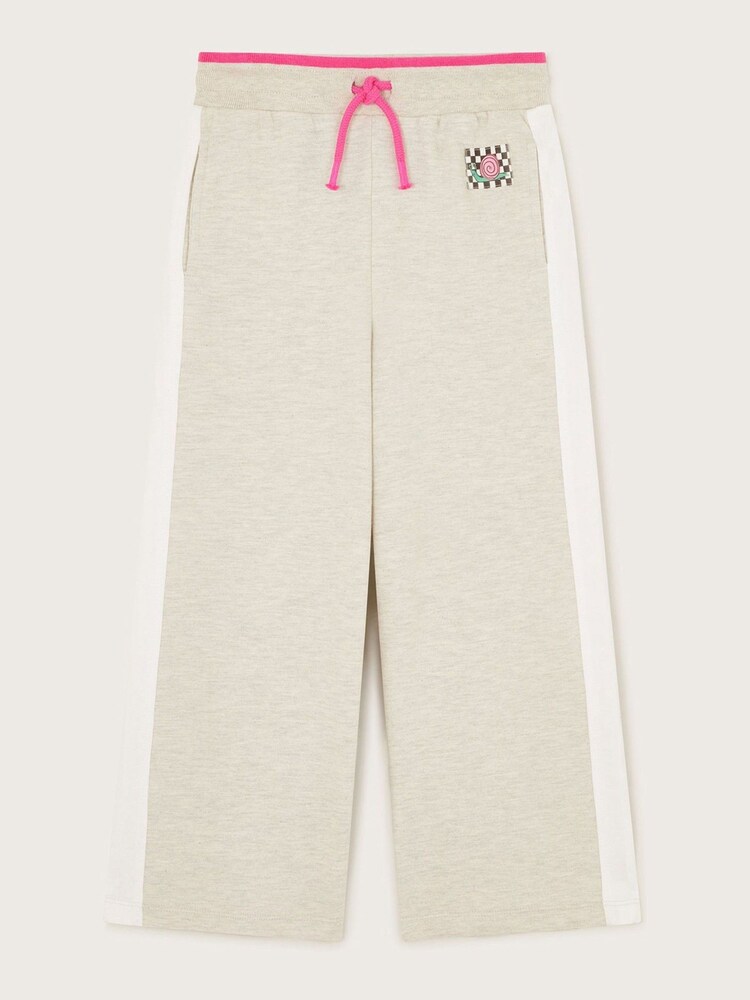 Monsoon Cream 100% Cotton Flare Joggers - Image 1 of 3