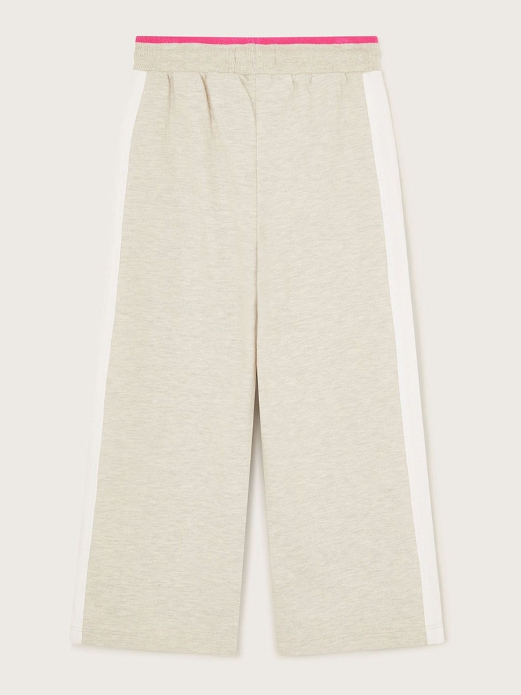 Monsoon Cream 100% Cotton Flare Joggers - Image 2 of 3