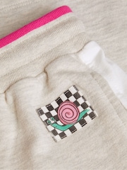 Monsoon Cream 100% Cotton Flare Joggers - Image 3 of 3