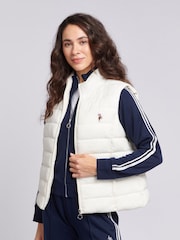 Белый - U.S. Polo Assn. Lightweight Womens Puffer Gilet - Image 1 of 7