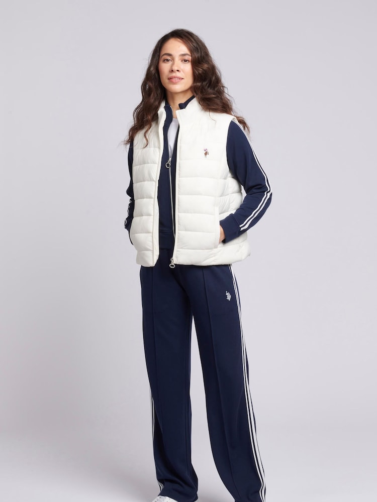 Белый - U.S. Polo Assn. Lightweight Womens Puffer Gilet - Image 2 of 7