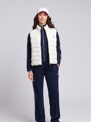 Белый - U.S. Polo Assn. Lightweight Womens Puffer Gilet - Image 5 of 7