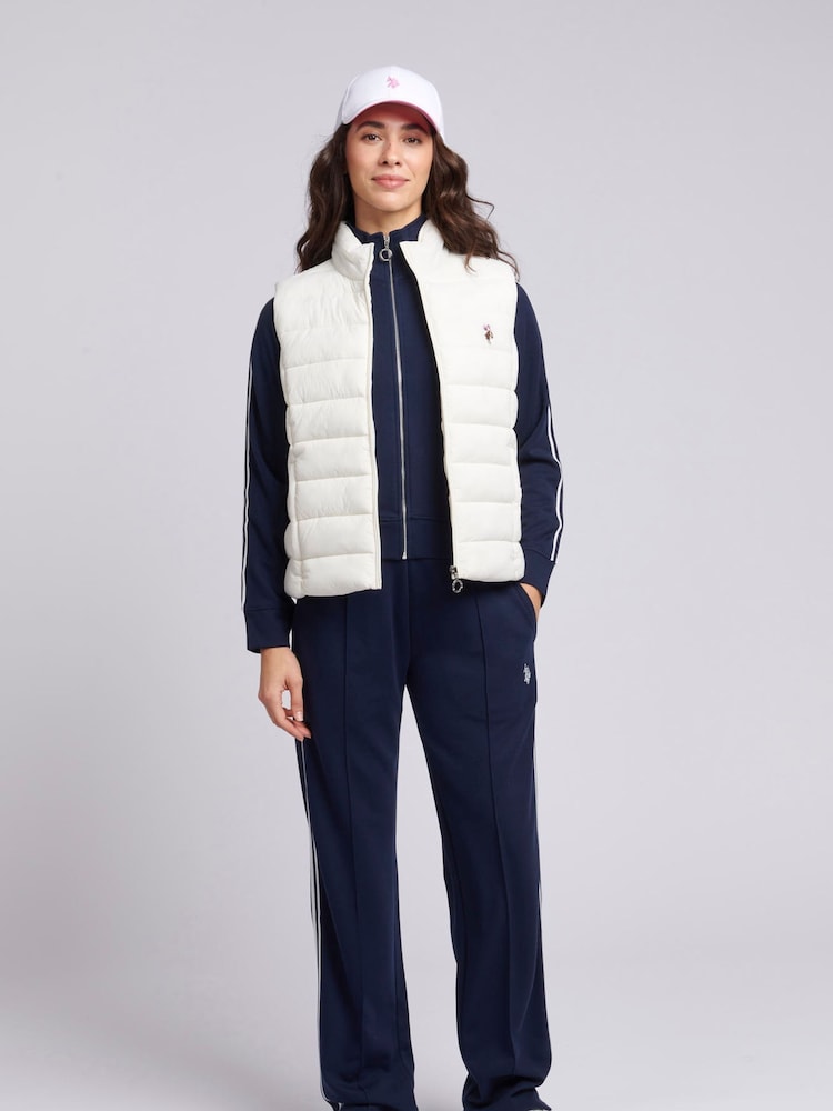 U.S. Polo Assn. White Lightweight Womens Puffer Gilet - Image 5 of 7