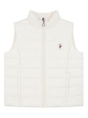 Белый - U.S. Polo Assn. Lightweight Womens Puffer Gilet - Image 6 of 7