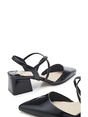 Preto - Moda in Pelle Caydence Point Low Block Shoes - Imagem 4 de 4