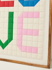 Oliver Bonas Multi Love Patchwork Framed Wall Art - Image 3 of 4