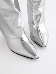 فضي - بوت بتصميم مطوي بارتفاع الركبة من Forever Comfort® - صورة 9 من 9