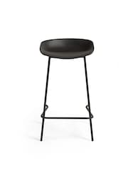 Julian Bowen Set of 2 Black Renzo Bar Stools - Image 5 of 6