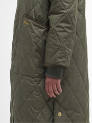 Barbour® Olive Green Rhea Longline Quilted Coat - Image 6 of 7