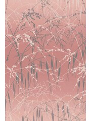 Clarissa Hulse Pink Meadow Grass Shell And Pewter Wallpaper - Image 2 of 3