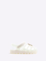 River Island White Girls Rainbow Flower Jelly Sandals - Image 1 of 4