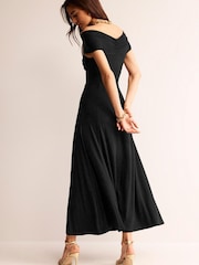 Boden Black Petite Bardot Jersey Maxi Dress - Image 2 of 5