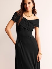 Boden Black Petite Bardot Jersey Maxi Dress - Image 3 of 5