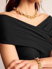 Boden Black Petite Bardot Jersey Maxi Dress - Image 4 of 5