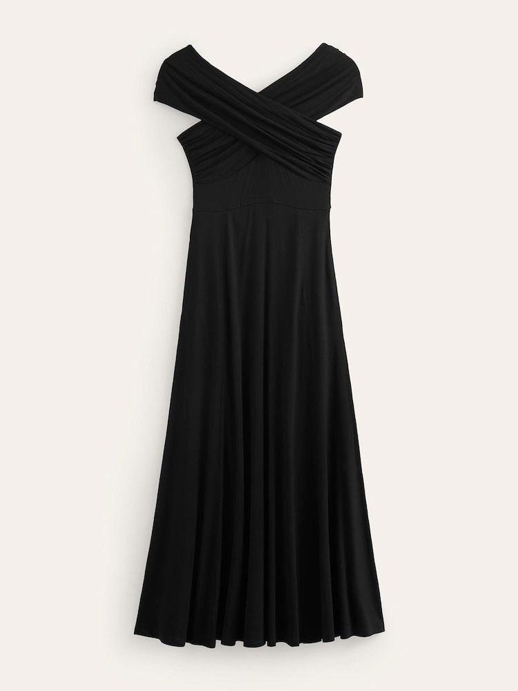 Boden Black Petite Bardot Jersey Maxi Dress - Image 5 of 5