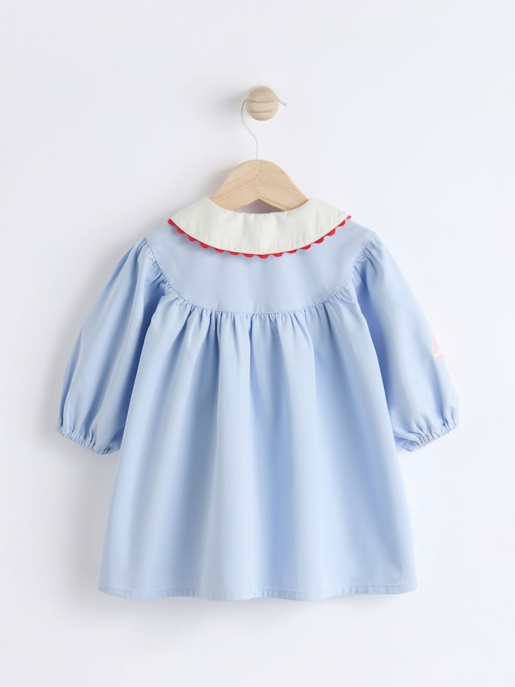 Cath Kidston Blue Floral Baby Woven 100% Cotton Dress - Image 2 of 6