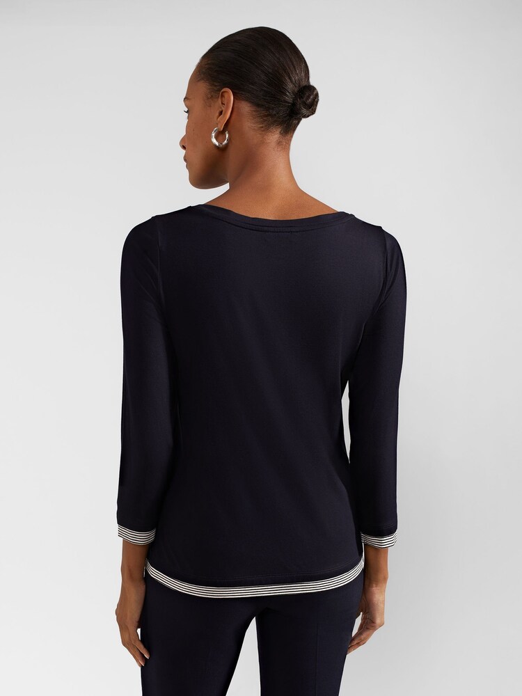 Hobbs Blue Delaney Stripe Top - Image 2 of 4 Hobbs Blue Delaney Stripe Top - Image 2 of 4