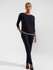 Hobbs Blue Delaney Stripe Top - Image 3 of 4