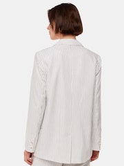 Whistles White Petite Stripe Luna Blazer - Image 2 of 5