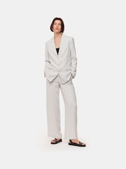 Whistles White Petite Stripe Luna Blazer - Image 3 of 5