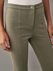 Khaki Green Ponte Stirrup Leggings - Image 4 of 7