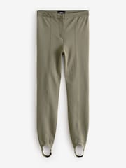 Khaki Green Ponte Stirrup Leggings - Image 6 of 7