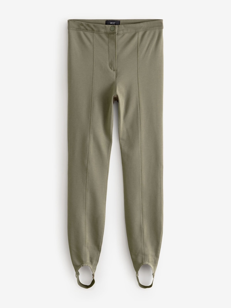 Buy Khaki Green Ponte Stirrup Leggings from Next Japan