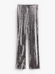 Pewter Grey Sequin Slim Trousers - Image 6 of 7