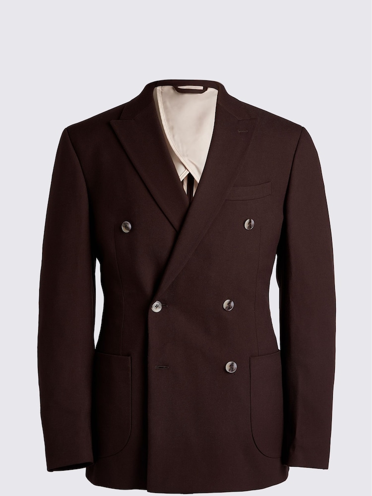 MOSS Port Red Tailored Fit Flannel Jacket - Image 5 of 5