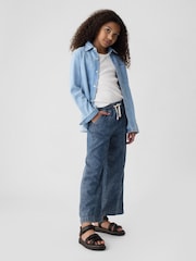 Gap Blue Pull On Wide Leg Jeans (4-13yrs) - Image 1 of 6
