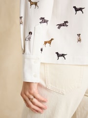 Joules Cream Dogs Joules X Eleanor Tomlinson Jersey Shirt - Image 5 of 6