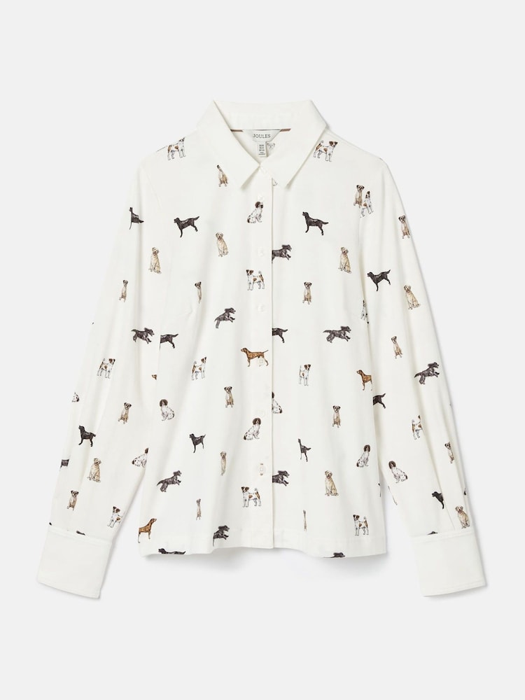Joules Cream Dogs Joules X Eleanor Tomlinson Jersey Shirt - Image 6 of 6