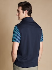 Charles Tyrwhitt Blue 100% Cotton Sleeveless Performance Gilet - Image 2 of 7