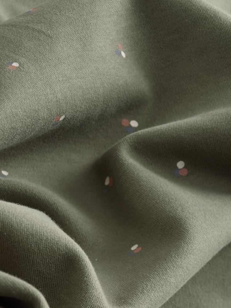 Sage Green Spot 100% Cotton Long Sleeve Pyjamas - Image 10 of 10