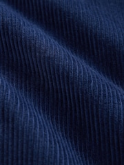 Navy Blue Corduroy 100% Cotton Zip Through Shacket - Image 11 of 11