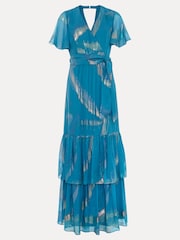 Phase Eight Blue Charissa Silk Maxi Dress - Image 8 of 9