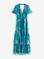 Phase Eight Blue Charissa Silk Maxi Dress - Image 9 of 9