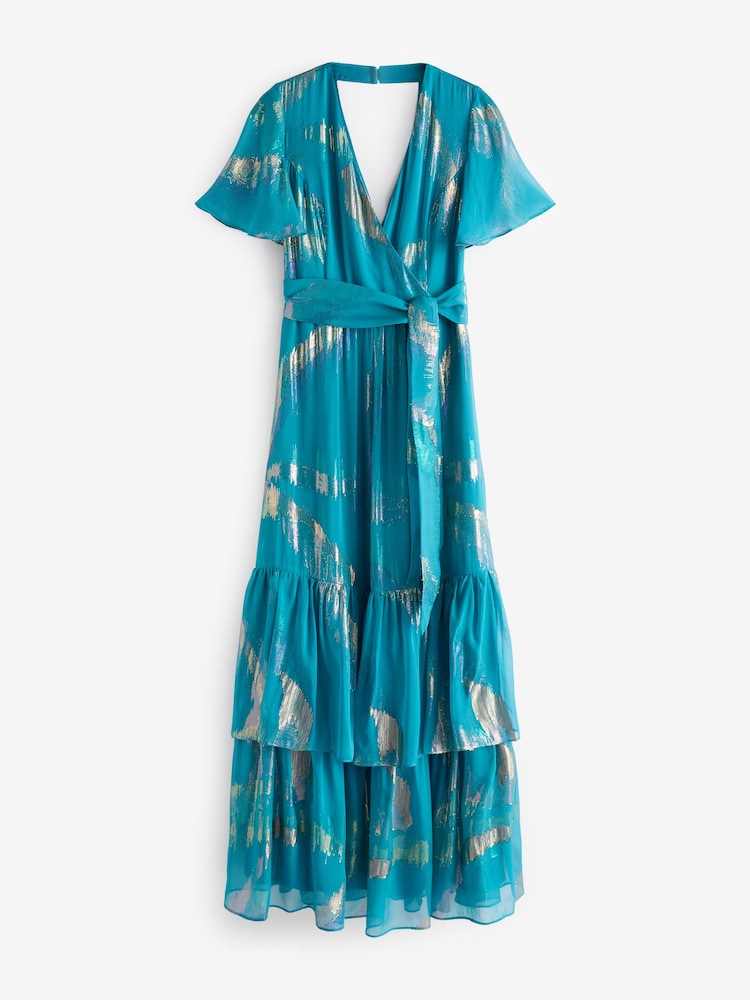 Phase Eight Blue Charissa Silk Maxi Dress - Image 9 of 9