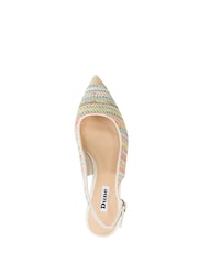 Dune London Natural Slim Celima Kitten Slingback Shoes - Image 6 of 6