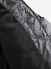 Black Shower Resistant Rubberised Funnel Puffer Coat - Image 10 of 13