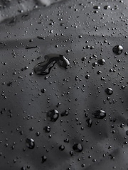 Black Shower Resistant Rubberised Funnel Puffer Coat - Image 13 of 13