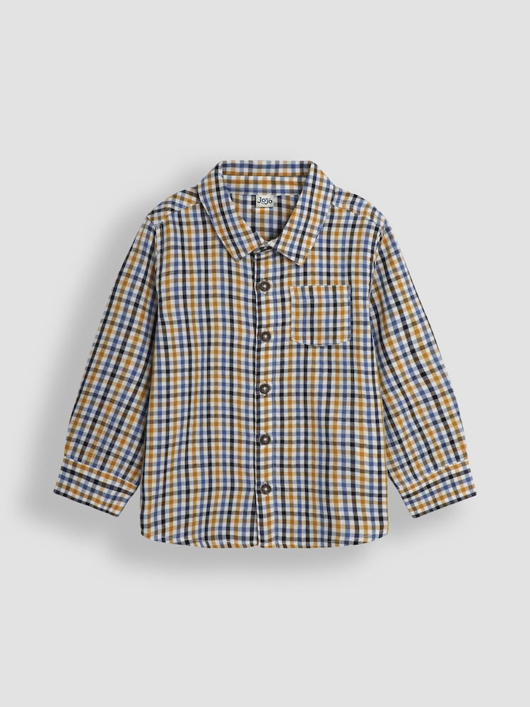 JoJo Maman Bébé Yellow Tattersall Shirt - Image 1 of 3