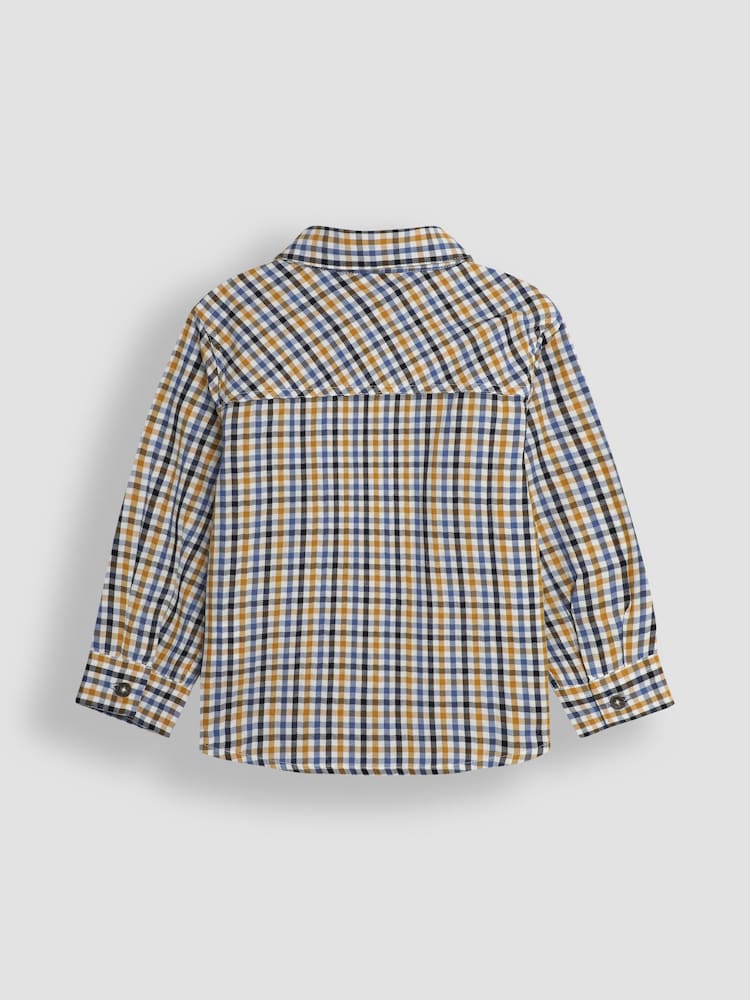JoJo Maman Bébé Yellow Tattersall Shirt - Image 2 of 3
