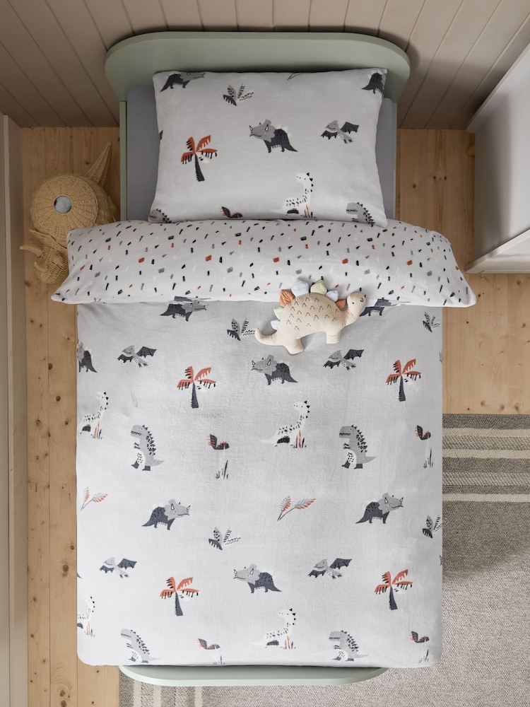 Super Soft Reversible Fleece Duvet Cover and Pillowcase Set - Image 3 of 11