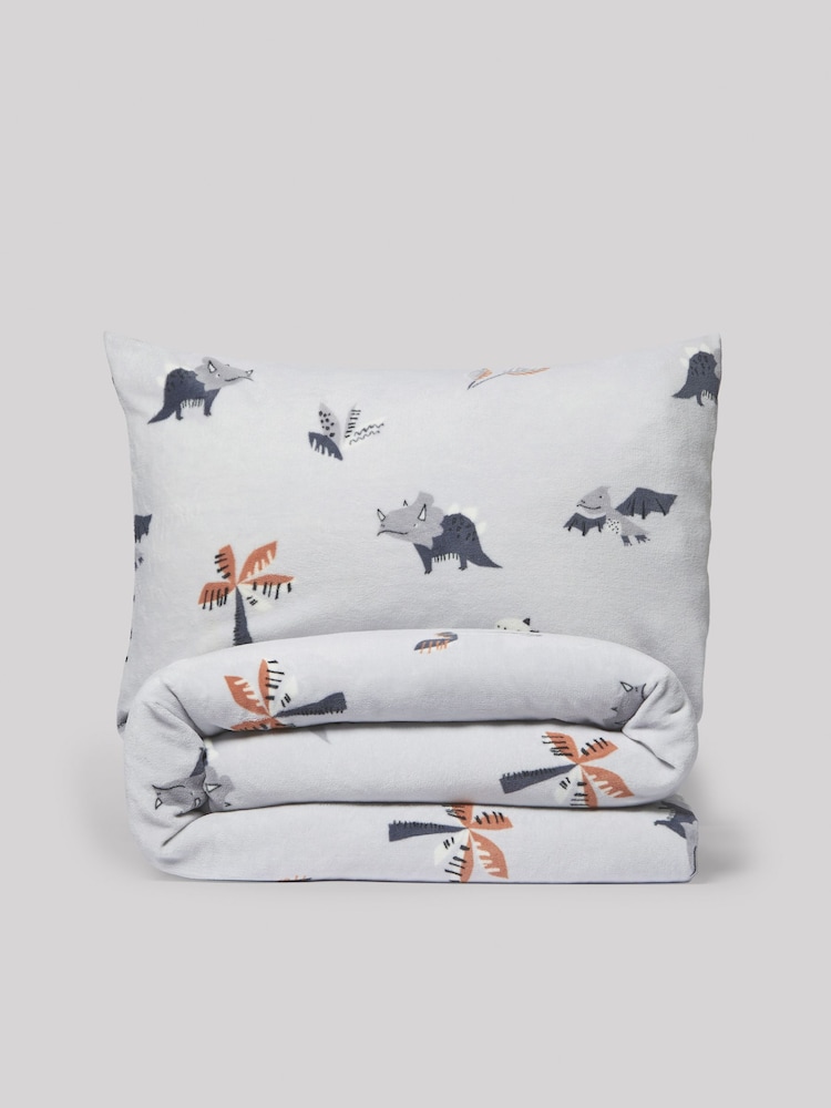 Super Soft Reversible Fleece Duvet Cover and Pillowcase Set - Image 6 of 11