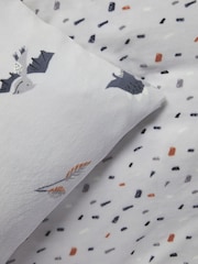 Grey Dinosaur Super Soft Reversible Fleece Duvet Cover and Pillowcase Set - Image 7 of 11