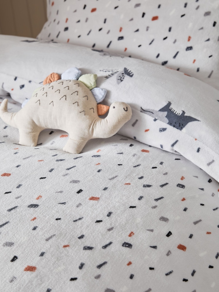Super Soft Reversible Fleece Duvet Cover and Pillowcase Set - Image 9 of 11