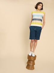 White Stuff Blue Hayley Denim Shorts - Image 3 of 7