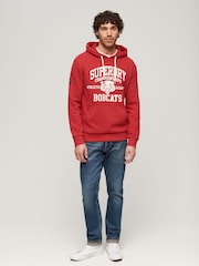 Superdry Red Track and Field Athletic Graphic Hoodie - Image 3 of 6